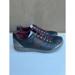 Ecco Biom Hydromax Golf Shoes Grey Yak Leather Mens Size EU 43 US 9